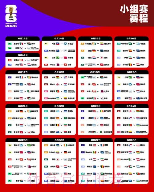 2026世界杯完整赛程完整版比赛时间表怎么看